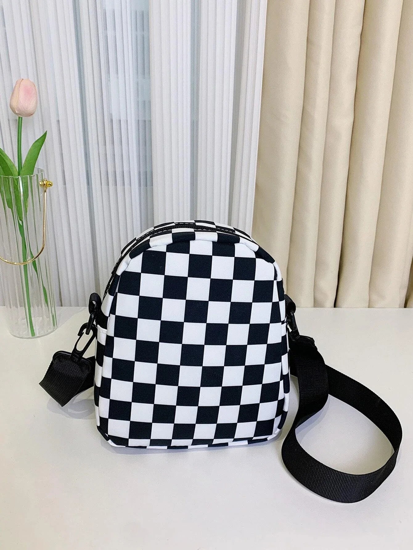 Buy SHEIN Mini Two Tone Checkered Pattern Square Bag in Pakistan