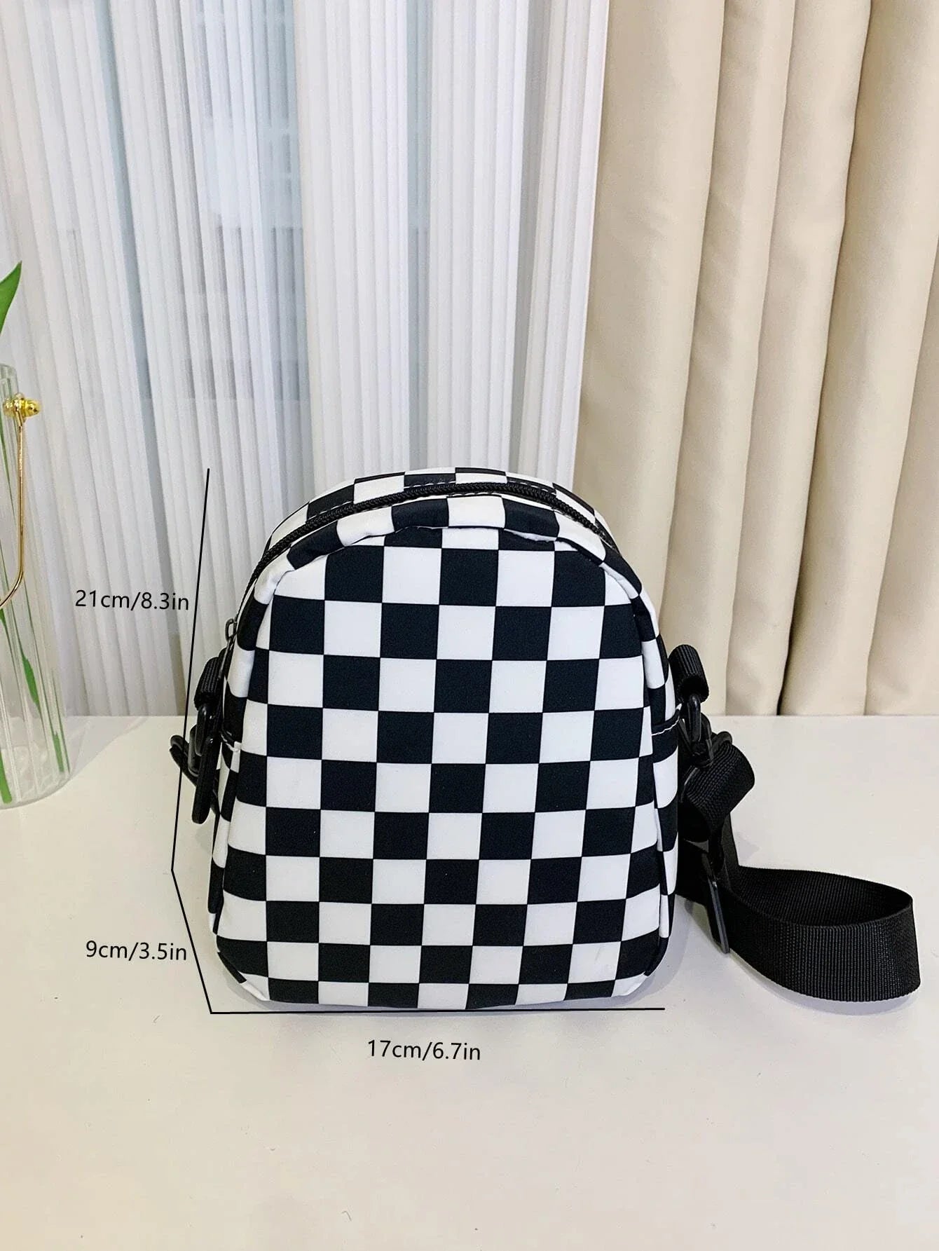 Buy SHEIN Mini Two Tone Checkered Pattern Square Bag in Pakistan