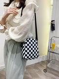 Buy SHEIN Mini Two Tone Checkered Pattern Square Bag in Pakistan