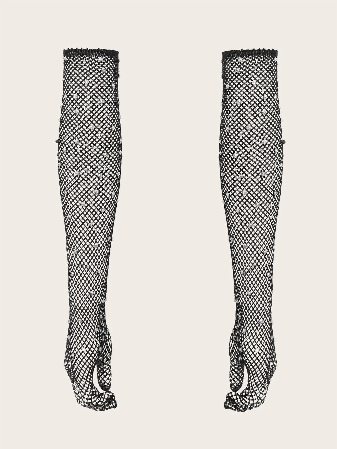 Buy SHEIN ROMWE Rhinestone Decor Long Fishnet Gloves in Pakistan