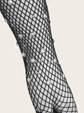 Buy SHEIN ROMWE Rhinestone Decor Long Fishnet Gloves in Pakistan