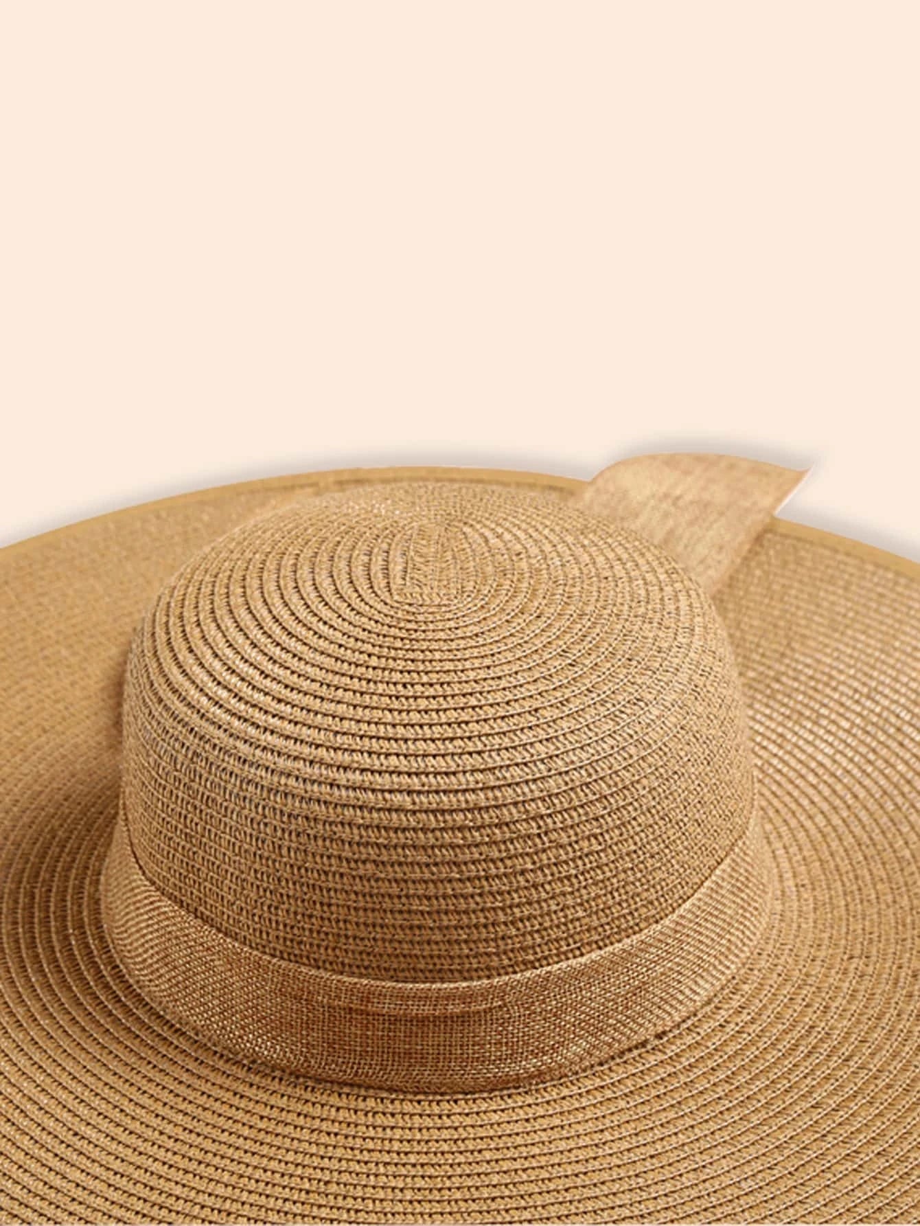 Buy SHEIN Bow Decor Summer Beach Straw Hat in Pakistan