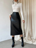 Buy Shein Split Thigh PU Skirt in Pakistan