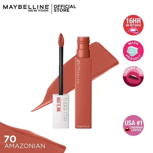 Buy Maybelline New York Super Stay Matte Ink Liquid Lipstick - 70 Amazonian in Pakistan