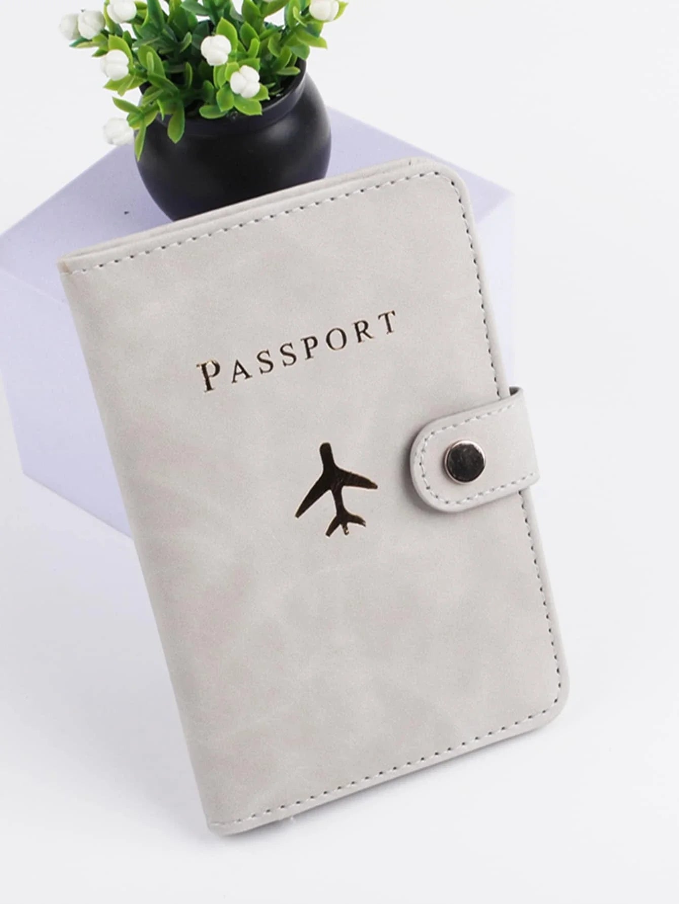 Buy Shein Airplane & Letter Graphic Passport Case in Pakistan