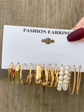 Buy Shein 6pairs Faux Pearl Decor Earrings in Pakistan