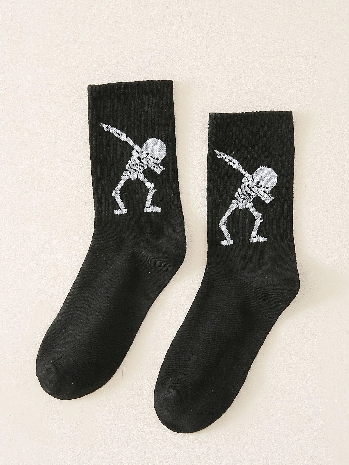 Buy Shein Skeleton Pattern Crew Socks in Pakistan