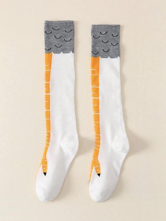 Buy Shein Chicken Claw Pattern Over The Calf Socks in Pakistan