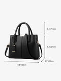 Buy SHEIN Simple Artificial Leather Handbag, Women's Elegant Crossbody Bag With Zipper Stylish, Litchi Embossed Top Handle Bag With Bag Charm in Pakistan