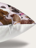 Buy Shein Dog Print Cushion Cover Without Filler in Pakistan