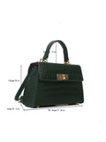 Buy SHEIN Mini Crocodile Embossed Twist Lock Flap Square Bag in Pakistan