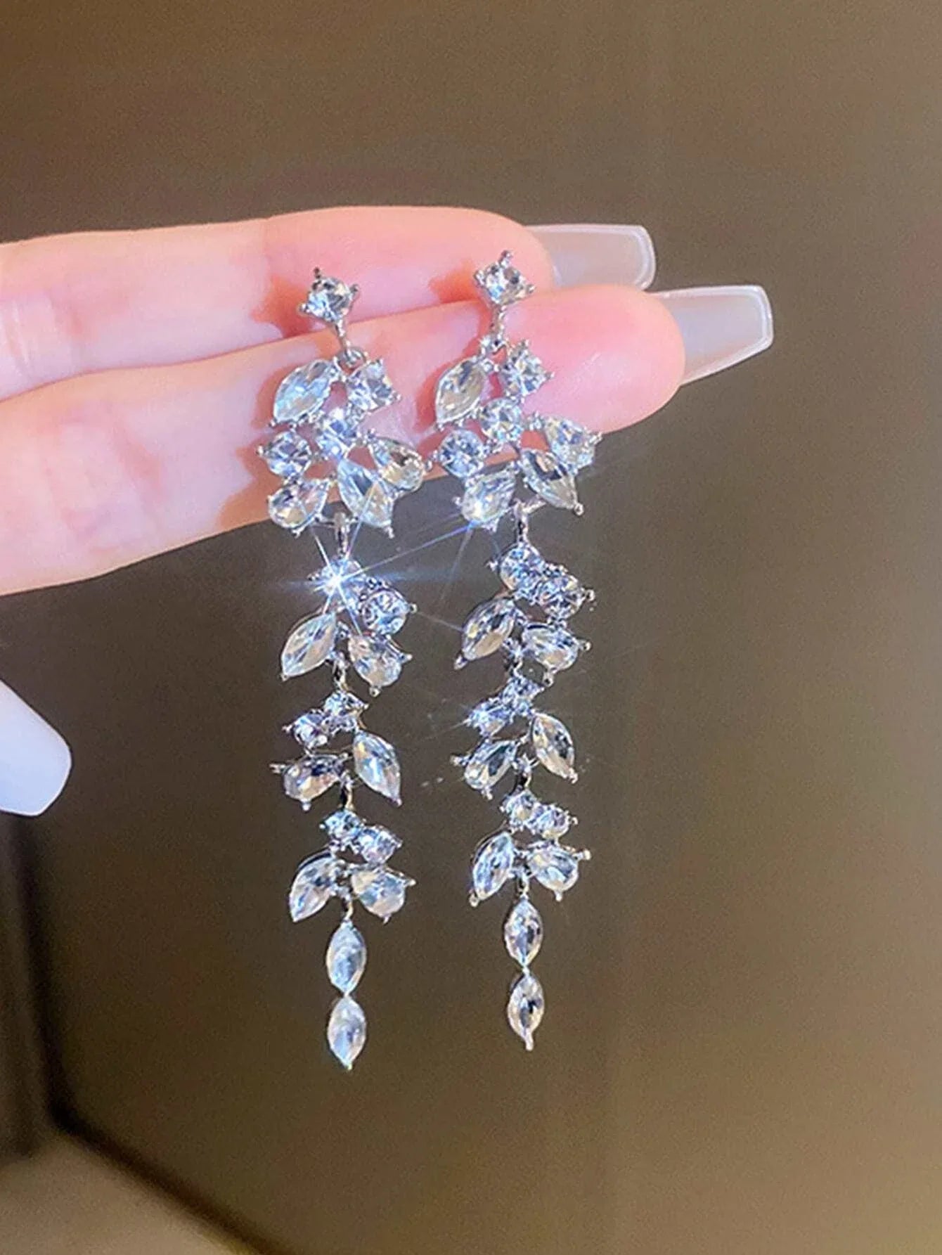 Buy Shein Rhinestone Decor Drop Earrings in Pakistan