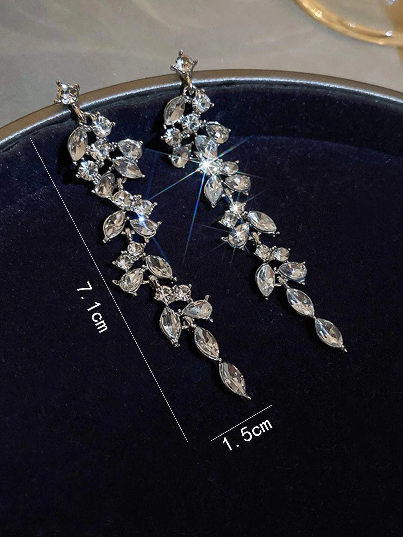 Buy Shein Rhinestone Decor Drop Earrings in Pakistan