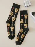 Buy Shein Musical Instrument Pattern Crew Socks in Pakistan