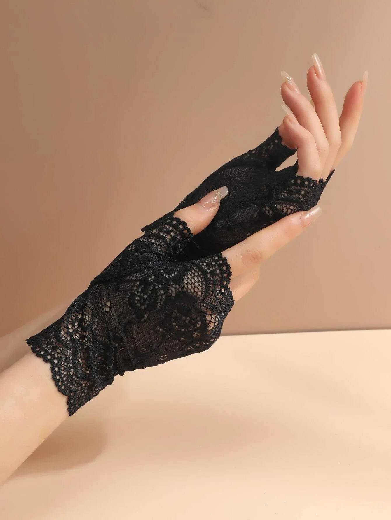 Buy SHEIN Hollow Out Fingerless Gloves in Pakistan