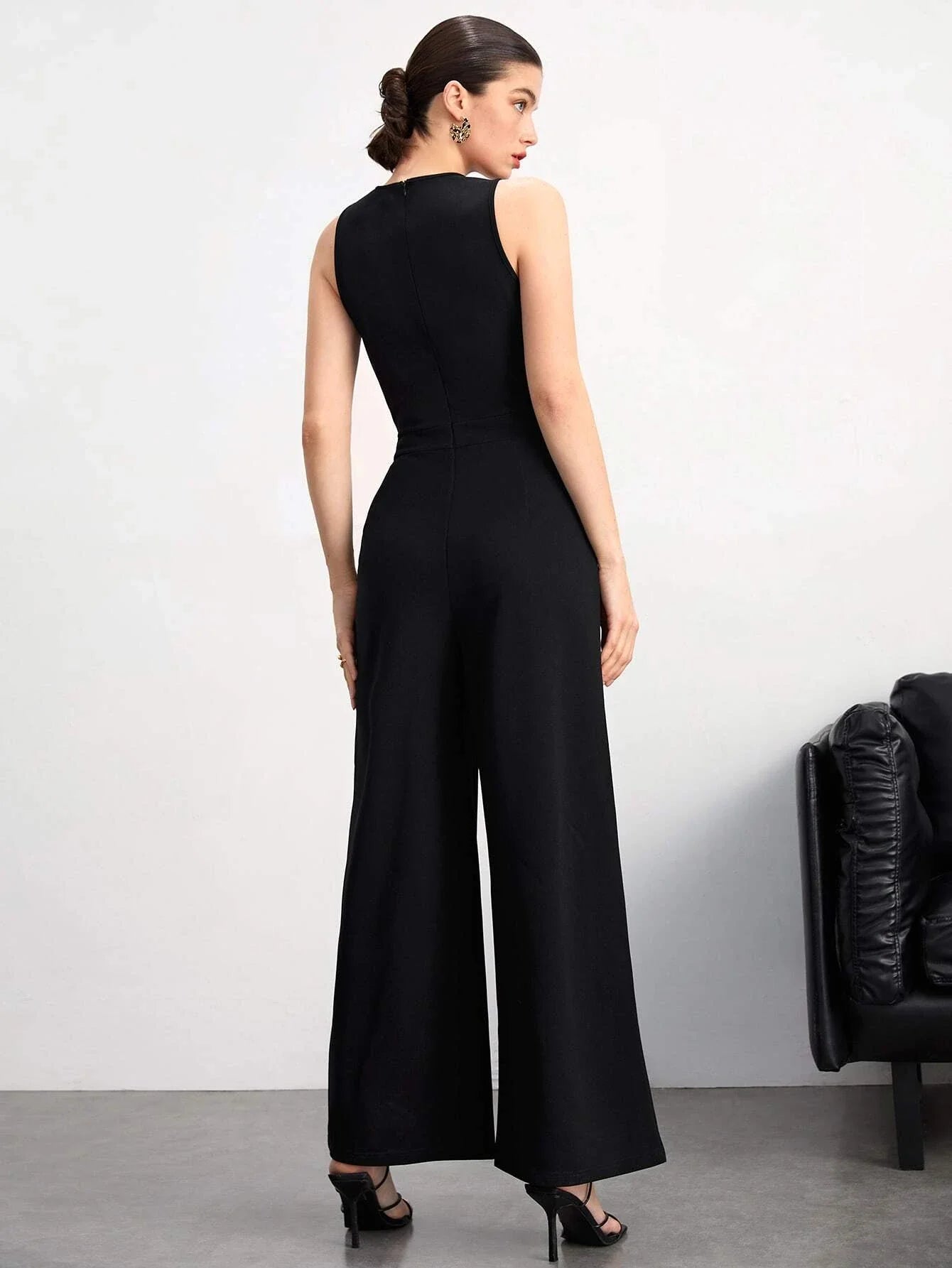 Buy SHEIN BIZwear Two Tone Wide Leg Jumpsuit Without Belt in Pakistan