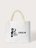 Buy SHEIN Slogan & Figure Graphic Tote Bag in Pakistan