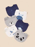 Buy SHEIN 3pcs Baby Boy Random Animal Embroidered Bib in Pakistan