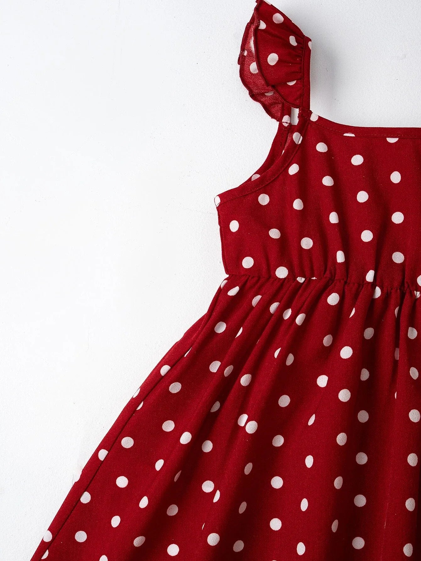 Buy SHEIN Baby Polka Dot Print Ruffle Trim Dress in Pakistan