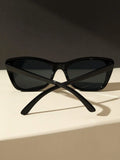 Buy SHEIN 1pair Women Vintage Square Cat Eye Frame Black shades Fashion Glasses For Daily Life in Pakistan