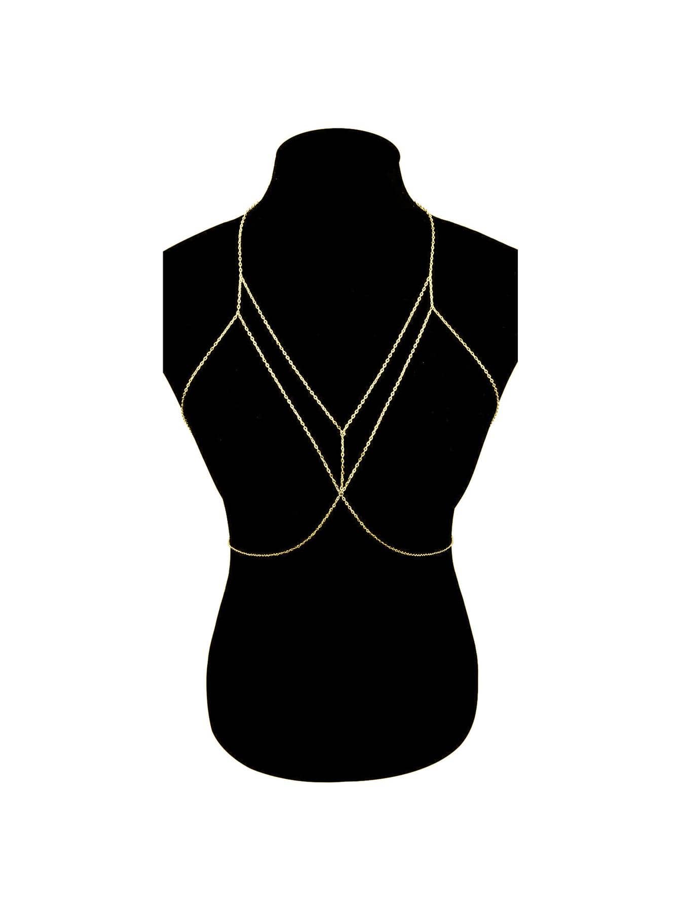 Buy SHEIN 1pc Fashionable Zinc Alloy Minimalist Body Chain For Women For Daily Decoration in Pakistan