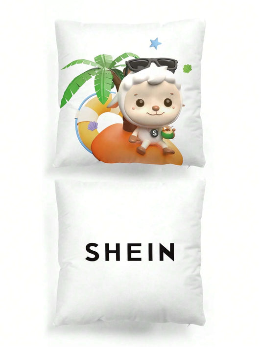 Buy SHEIN 1pc Cartoon Pattern Cushion Cover Without Filler in Pakistan