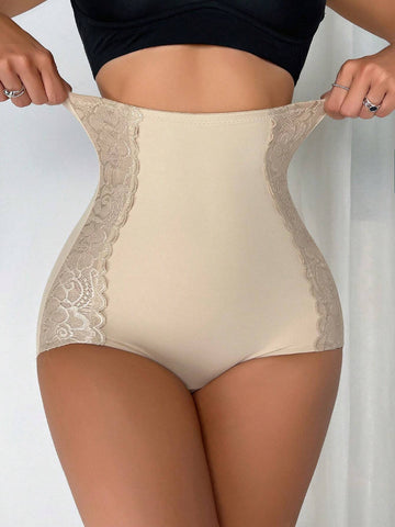 Buy SHEIN Contrast Lace High Waisted Shapewear Panty in Pakistan