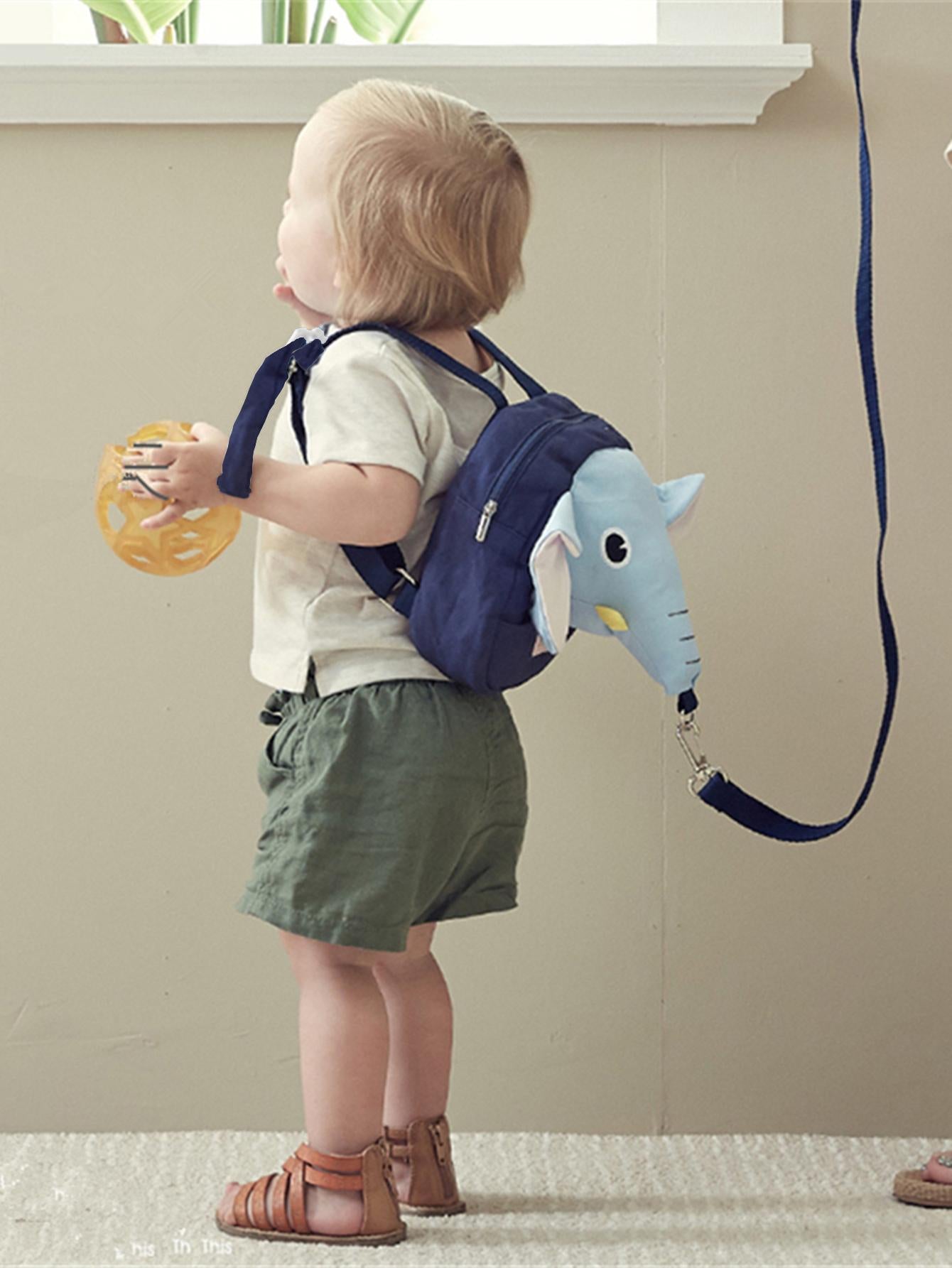 Buy SHEIN Child Elephant Decor Anti-lost Backpack With Safety Harness in Pakistan