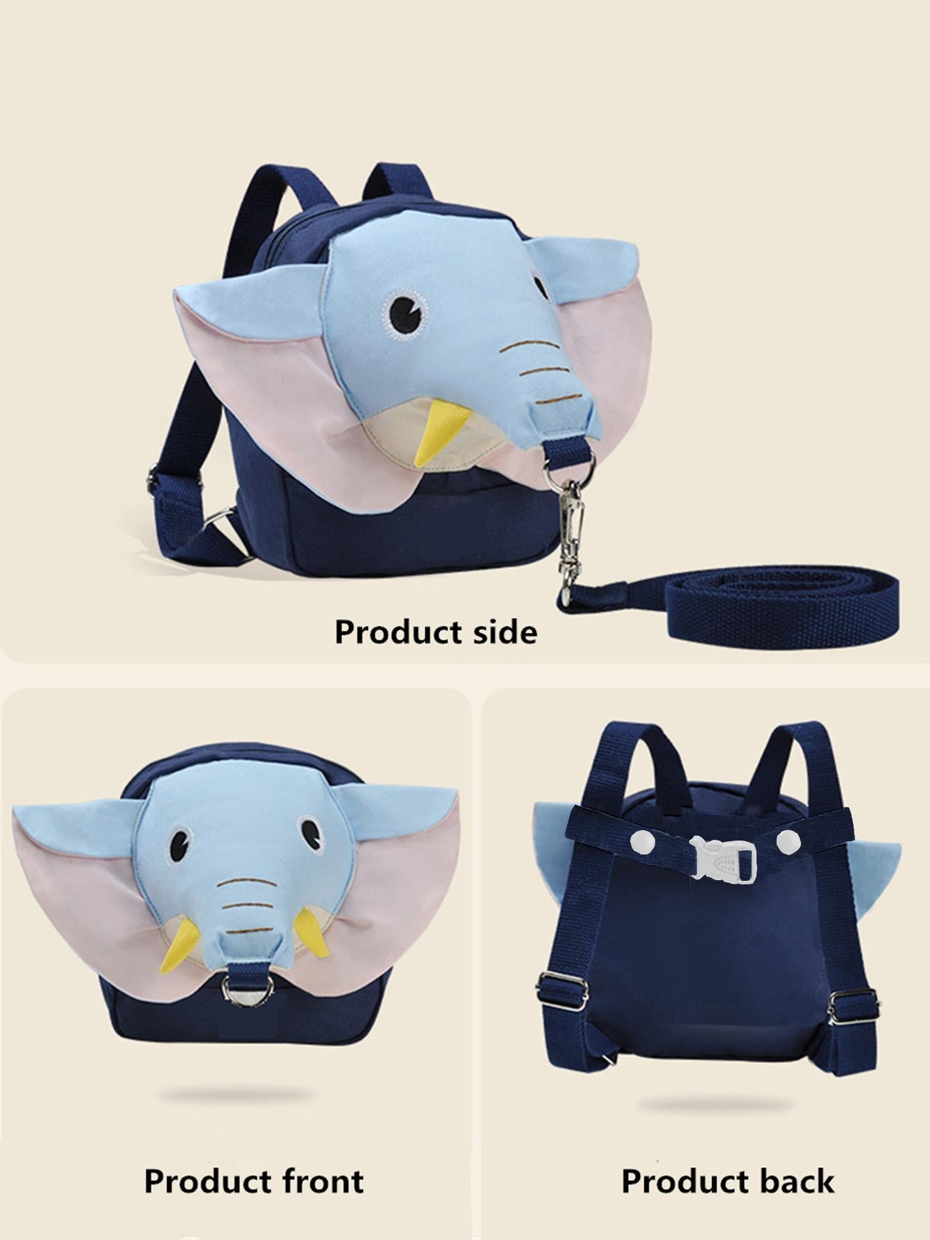 Buy SHEIN Child Elephant Decor Anti-lost Backpack With Safety Harness in Pakistan