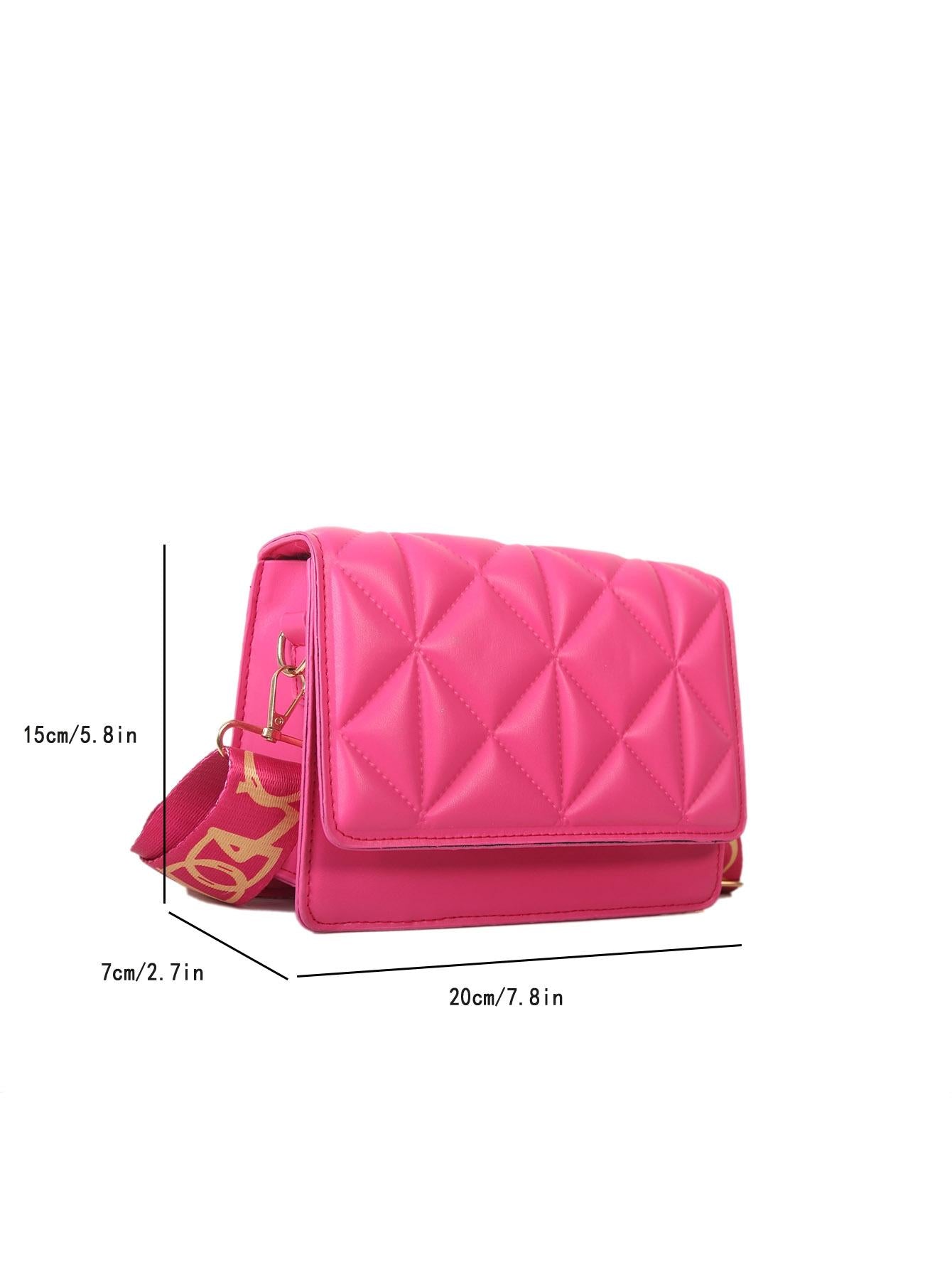 Buy SHEIN Mini Pink Stitched Pu Flap Square Bag in Pakistan