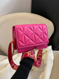 Buy SHEIN Mini Pink Stitched Pu Flap Square Bag in Pakistan