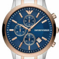 Buy Emporio Armani Blue Dial Two Tone Steel Strap Watch for Men - AR80025 in Pakistan