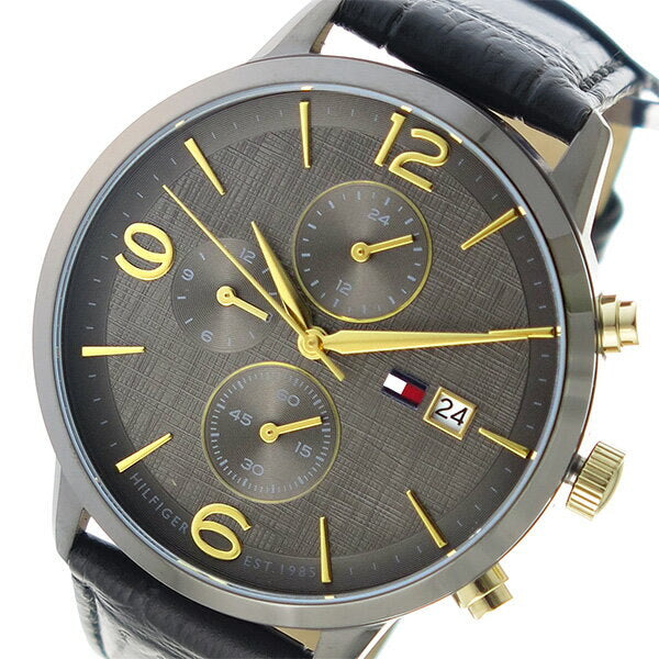 Buy Tommy Hilfiger Mens Quartz Leather Strap Grey Dial 42mm Watch - 1710357 in Pakistan