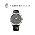 Buy Tommy Hilfiger Casual Grey Dial Black Leather Strap Watch for Men - 1710361 in Pakistan