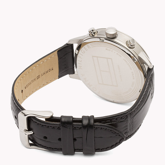 Buy Tommy Hilfiger Casual Grey Dial Black Leather Strap Watch for Men - 1710361 in Pakistan