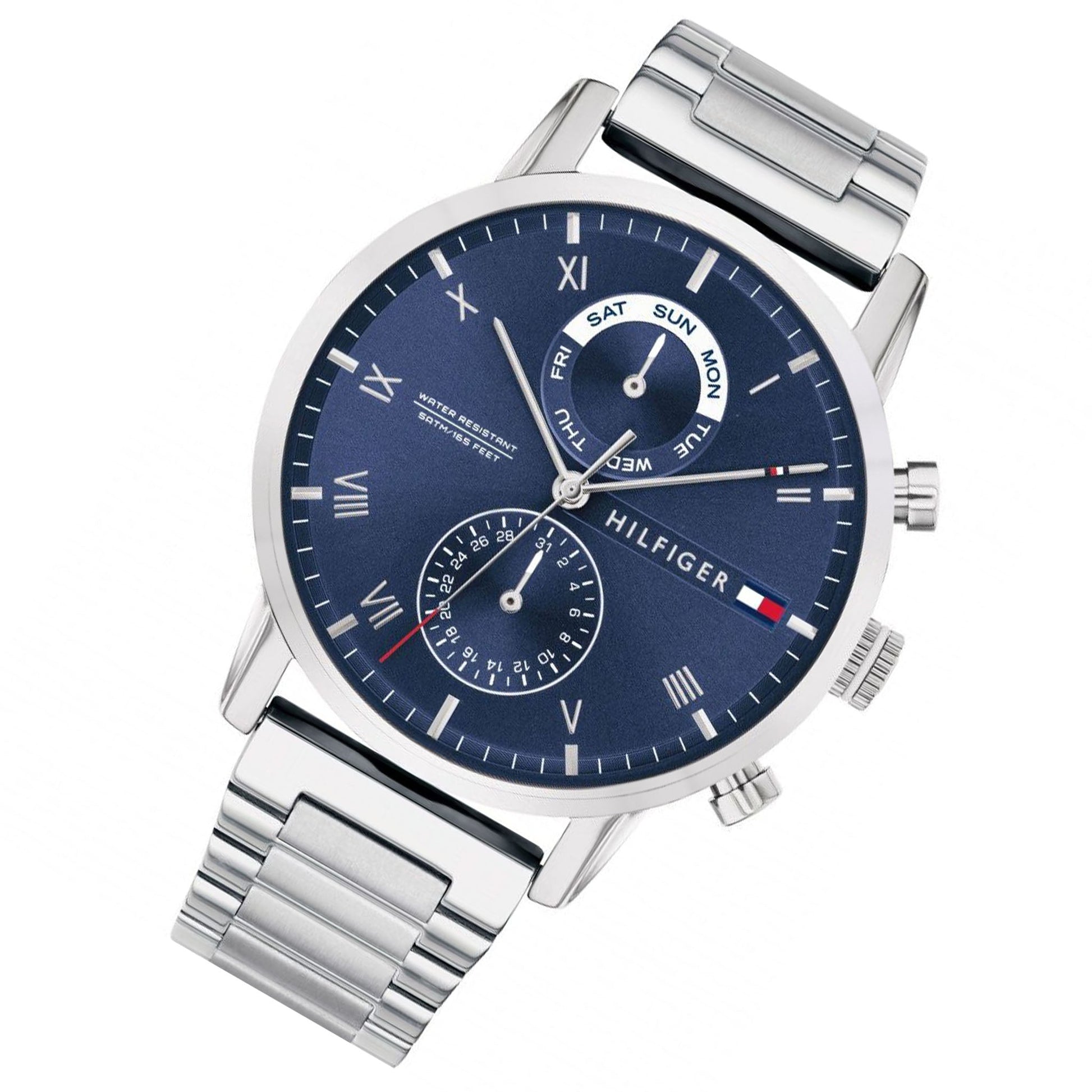 Buy Tommy Hilfiger Mens Quartz Stainless Steel Blue Dial 44mm Watch - 1710401 in Pakistan