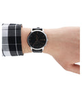 Buy Tommy Hilfiger Mens Quartz Leather Strap Black Dial 44mm Watch - 1710406 in Pakistan