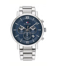 Buy Tommy Hilfiger Evan Blue Dial Silver Steel Strap Watch for Men - 1710409 in Pakistan