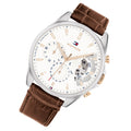 Buy Tommy Hilfiger Mens Quartz Leather Strap Silver Dial 44mm Watch - 1710450 in Pakistan