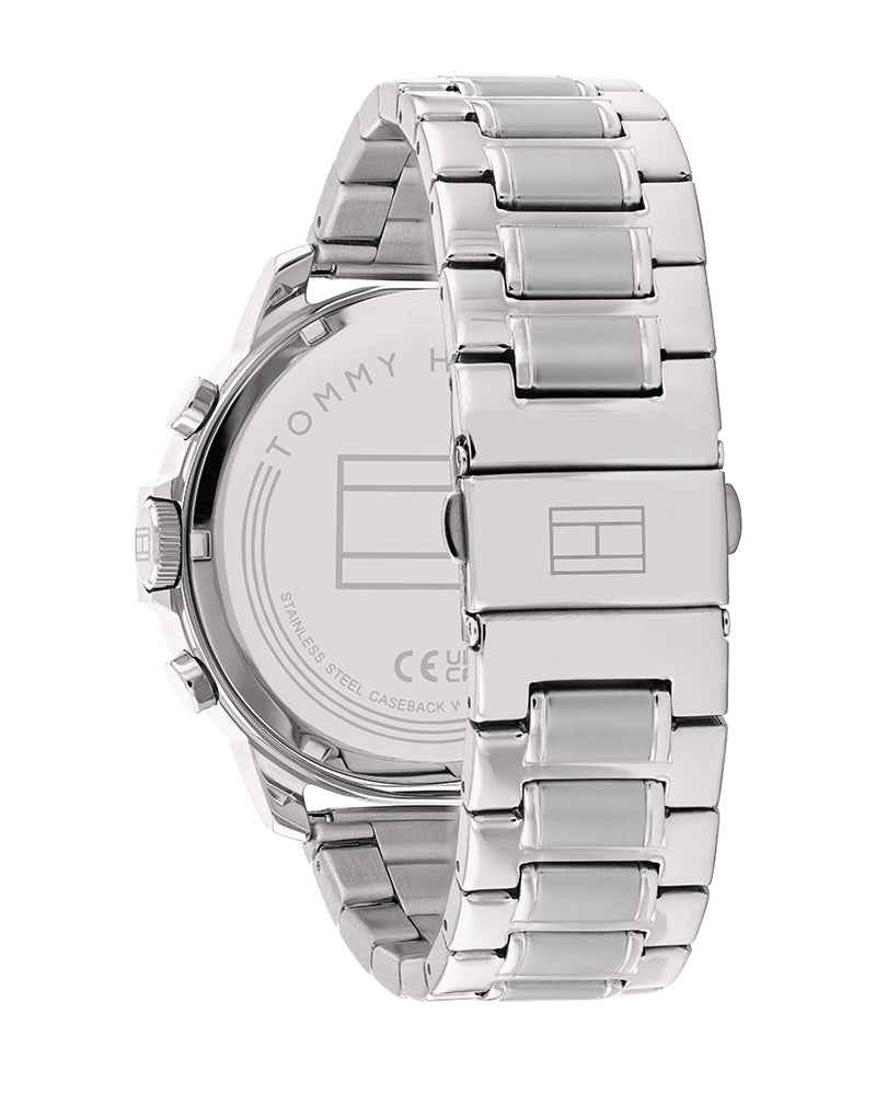 Buy Tommy Hilfiger Men's Quartz Silver Stainless Steel Blue Dial 50mm Watch 1710492 in Pakistan