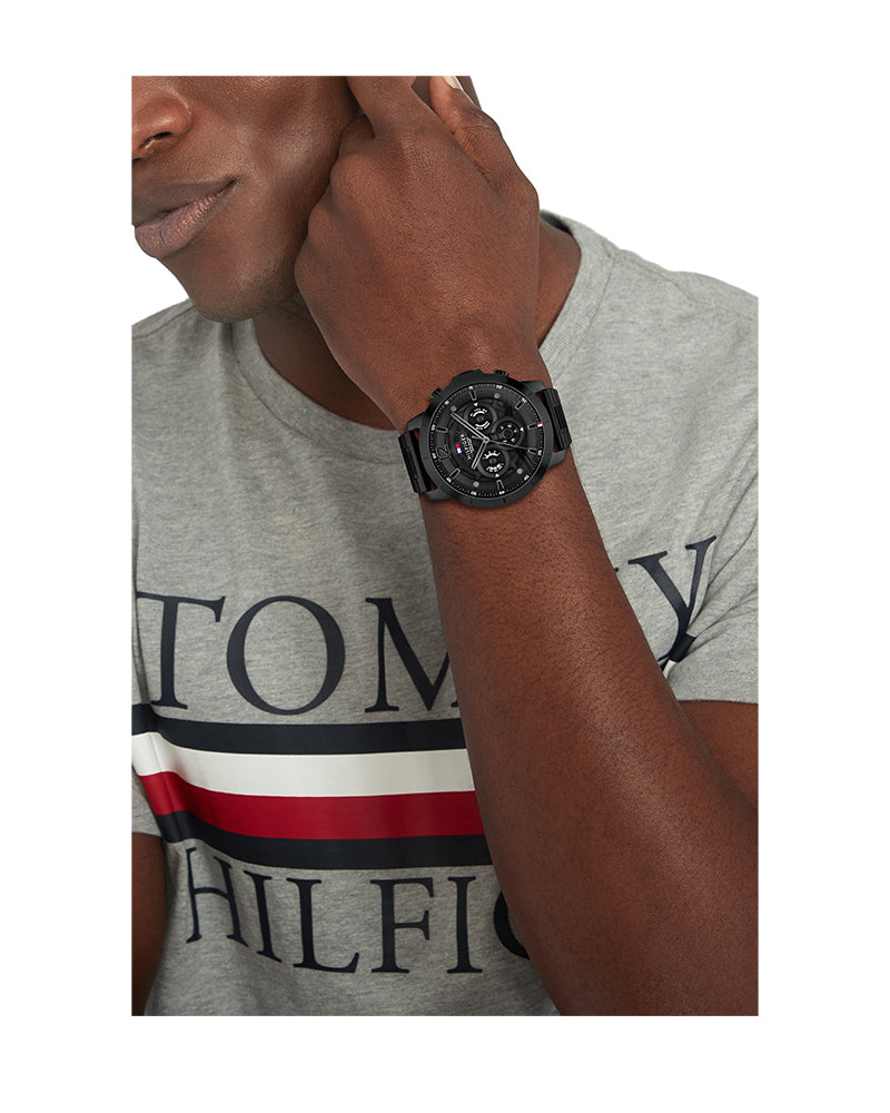 Buy Tommy Hilfiger Luce Black Stainless Steel Black Dial Chronograph Quartz Watch for Gents 1710494 in Pakistan