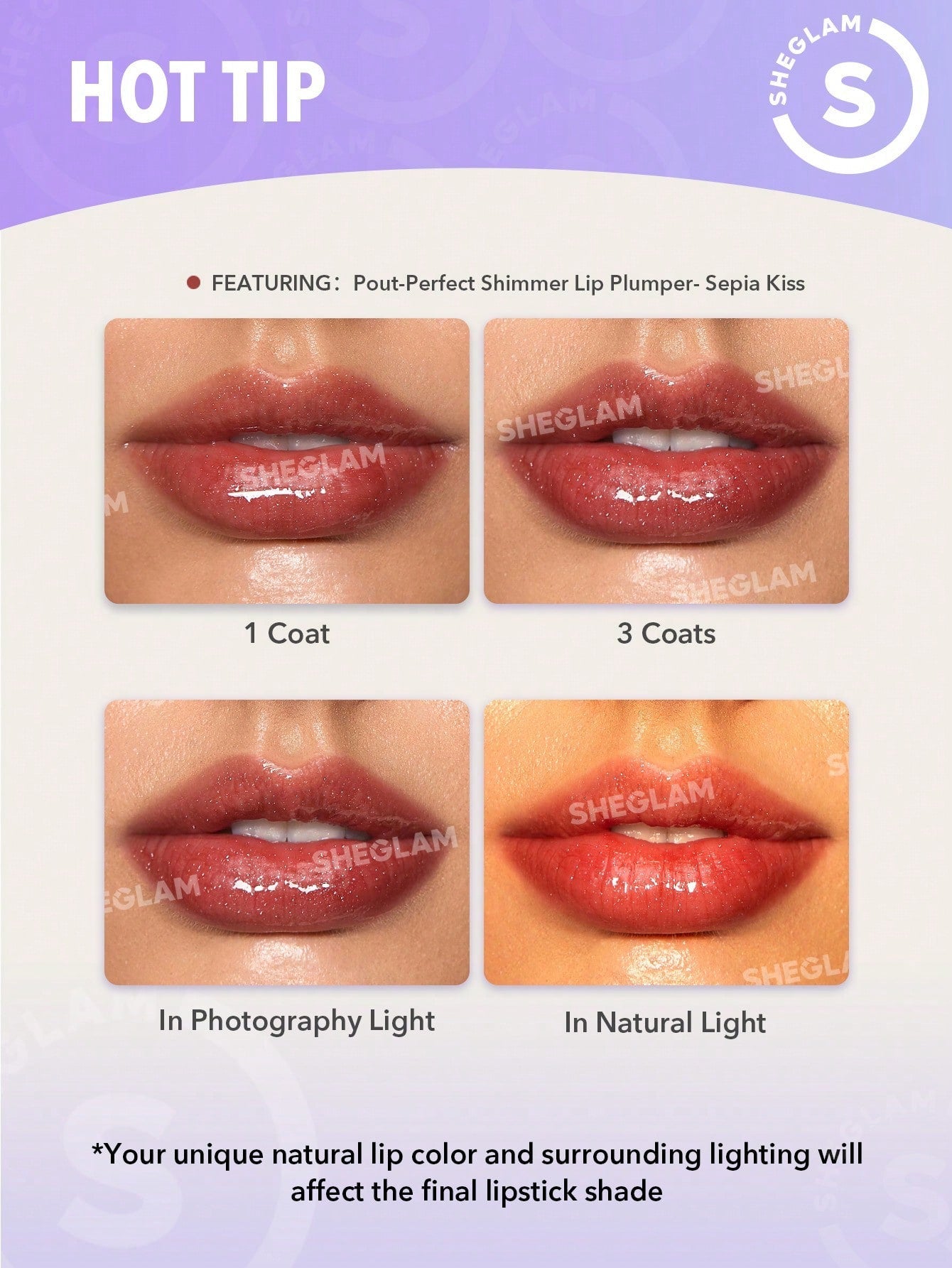 Buy SHEGLAM Pout-Perfect Shimmer Lip Plumper-Sepia Kiss in Pakistan