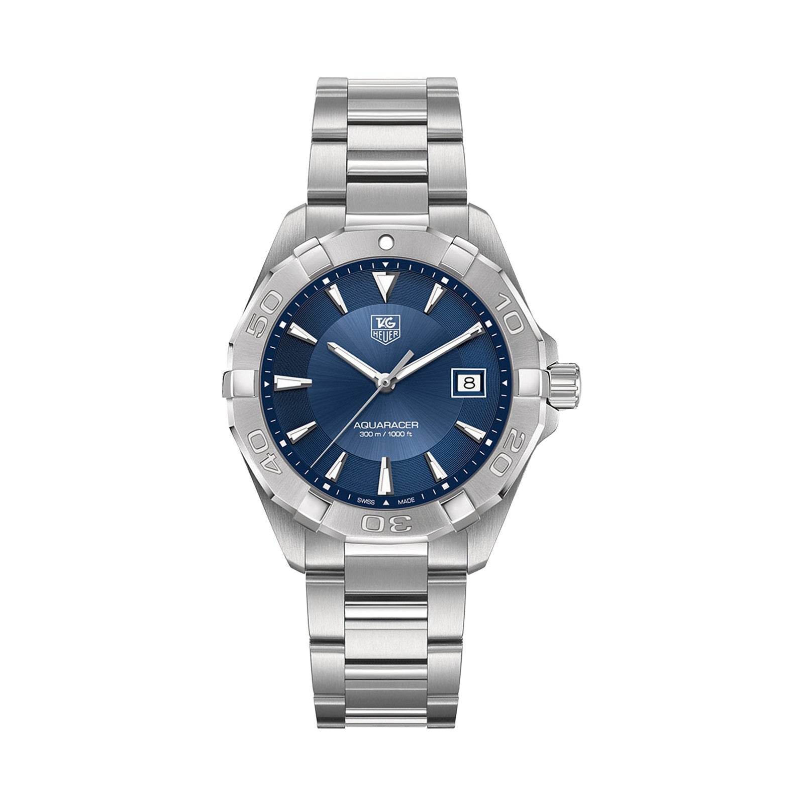 Buy Tag Heuer Aquaracer Blue Dial Silver Steel Strap Watch for Men - WAY1112.BA0928 in Pakistan