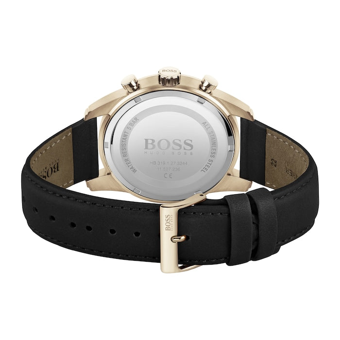 Buy Hugo Boss Mens Quartz Black Leather Strap Blue Dial 44mm Watch - 1513783 in Pakistan