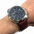 Buy Tommy Hilfiger Mens Quartz Leather Strap Blue Dial 48mm Watch - 1791561 in Pakistan