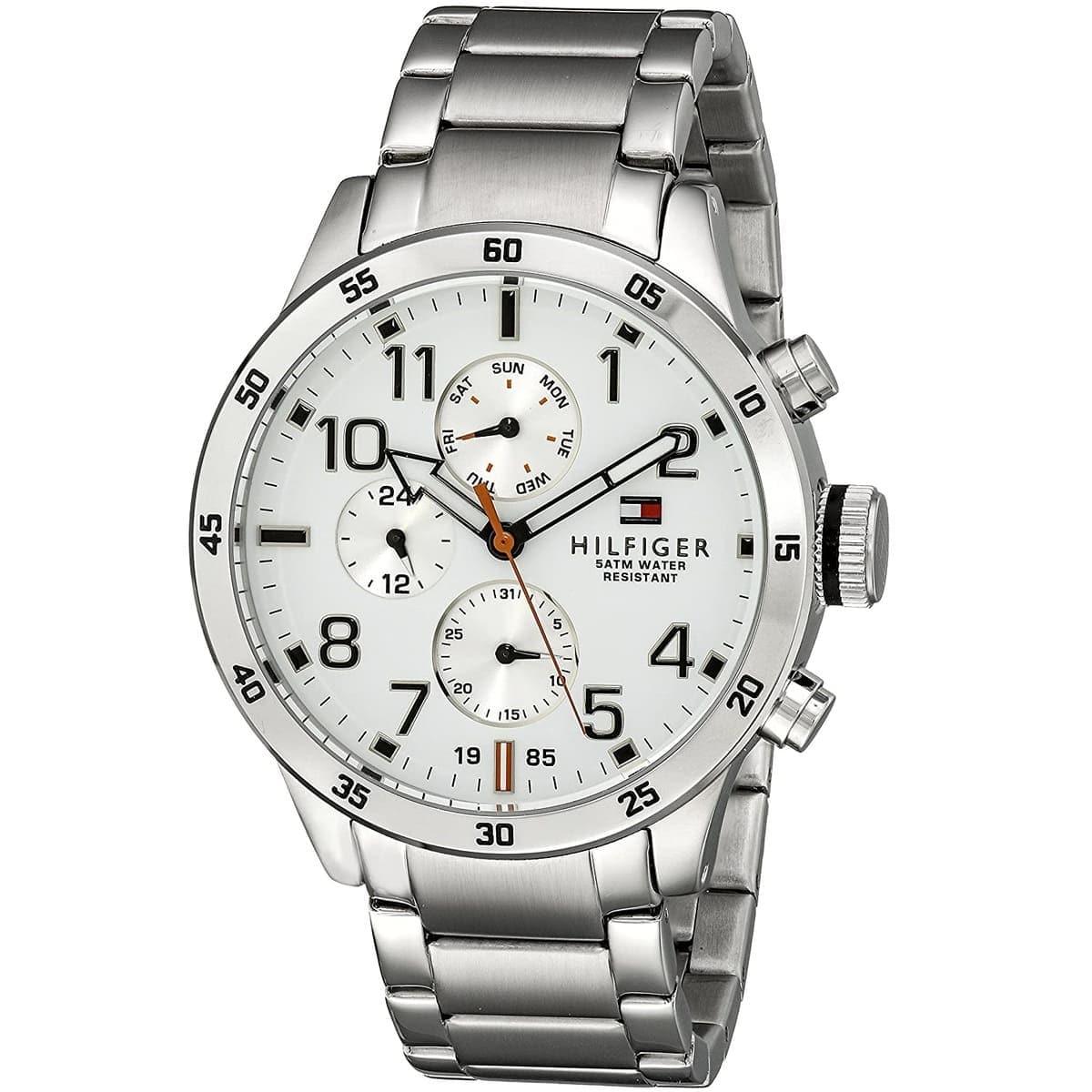 Buy Tommy Hilfiger Mens Quartz Stainless Steel White Dial 46mm Watch - 1791140 in Pakistan