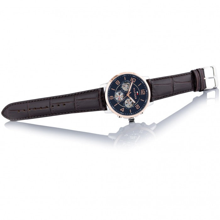 Buy Tommy Hilfiger Mens Quartz Leather Strap Blue Dial 44mm Watch - 1791290 in Pakistan