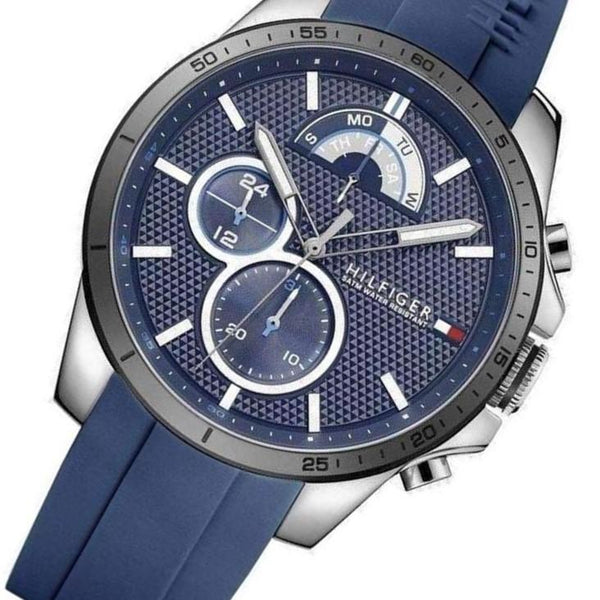 Buy Tommy Hilfiger Mens Quartz Silicone Strap Blue Dial 46mm Watch - 1791350 in Pakistan