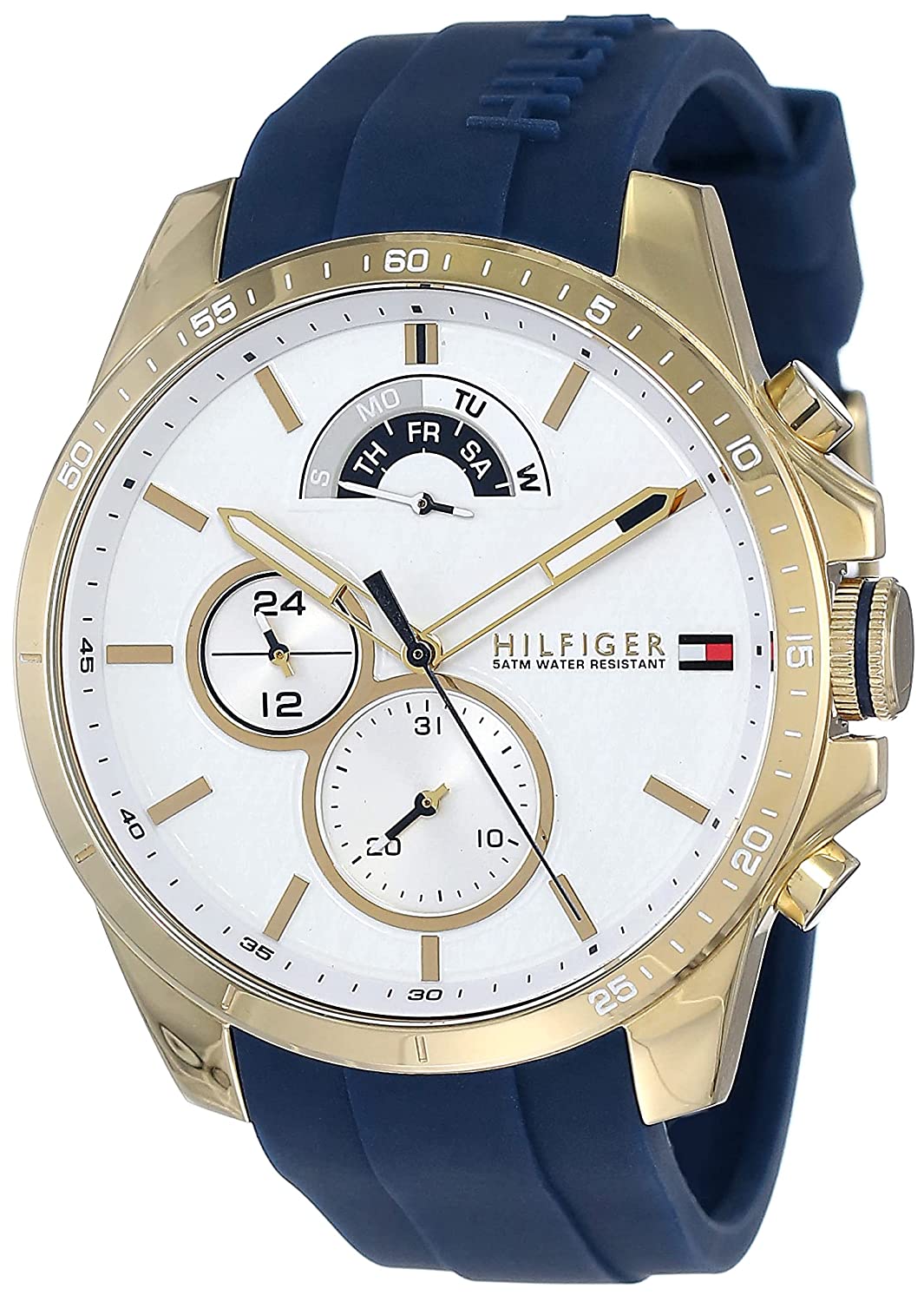 Buy Tommy Hilfiger Mens Quartz Analog White Dial 48mm Watch - 1791353 in Pakistan