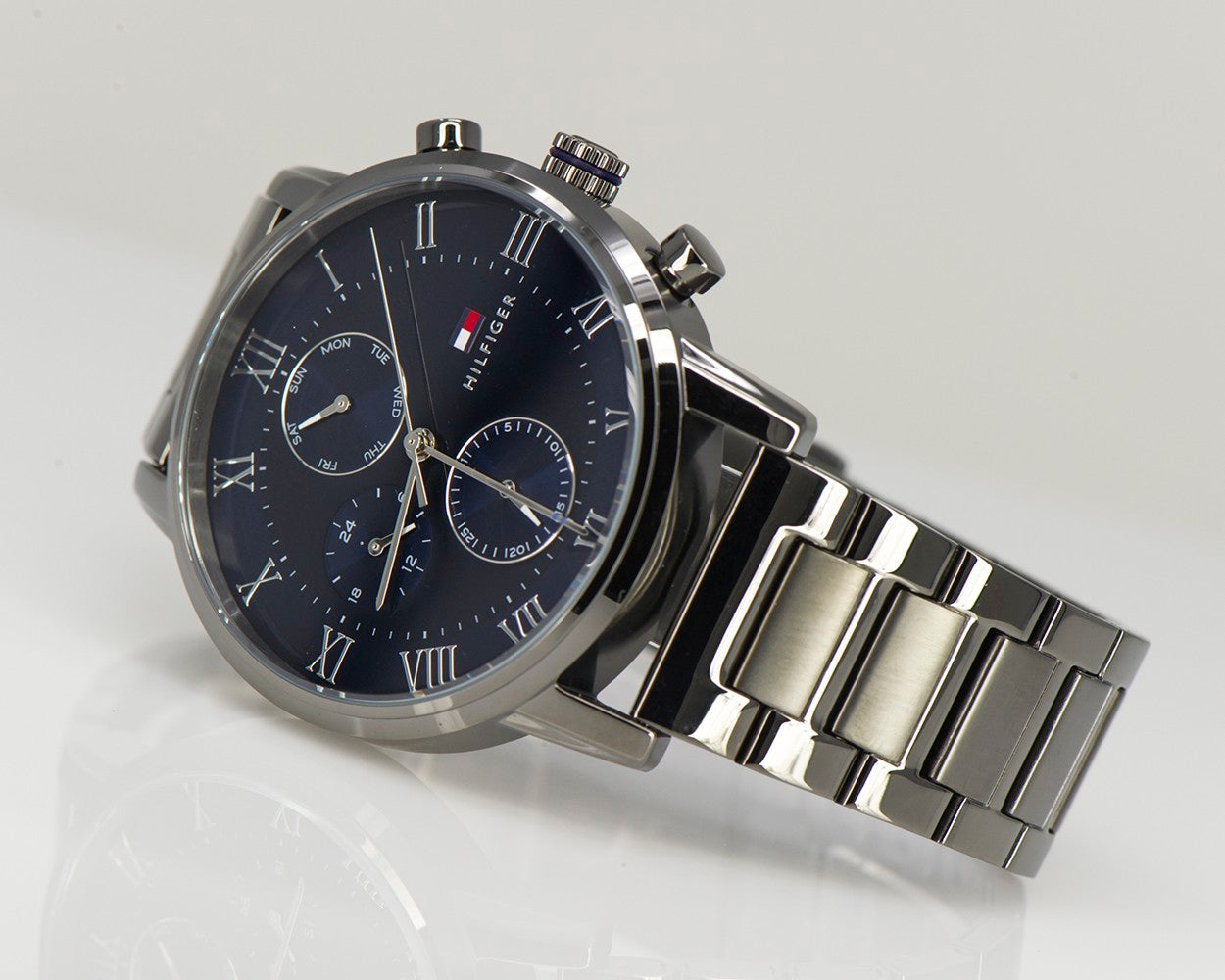 Buy Tommy Hilfiger Mens Quartz Stainless Steel Blue Dial 44mm Watch - 1791456 in Pakistan